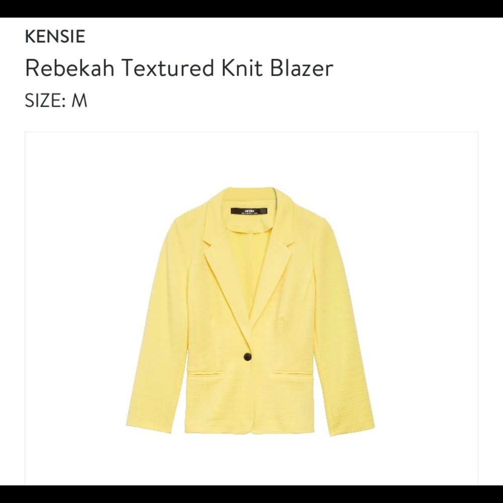 Kensie Rebekah Kit Blazer Yellow